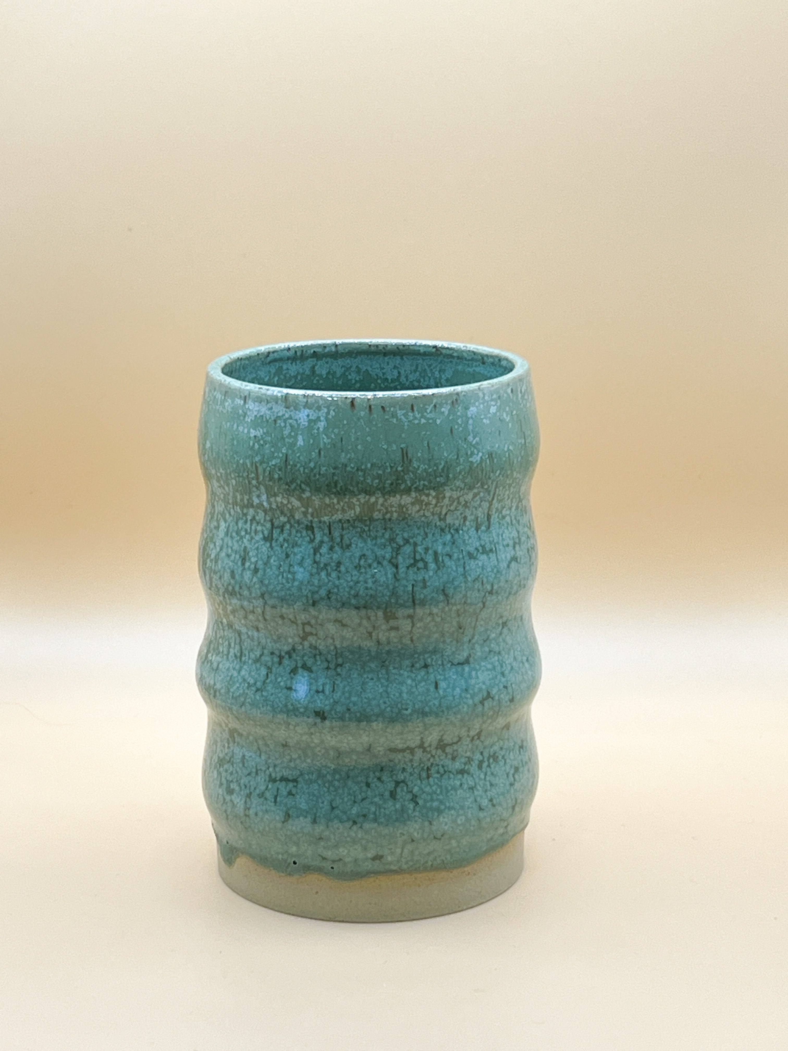 Seafoam Ripple Bud Vase