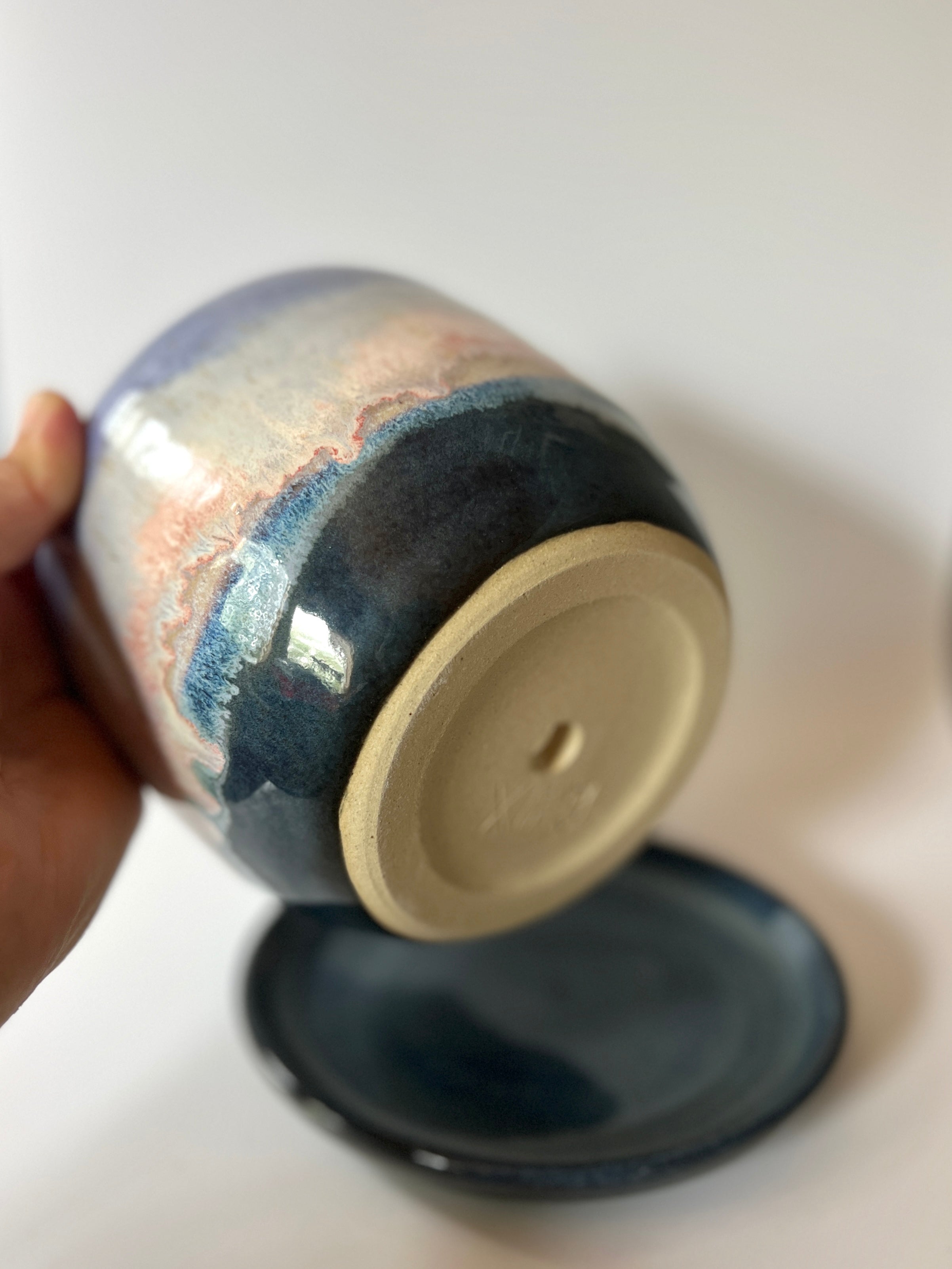 Horizon Planter & Catch Plate Set