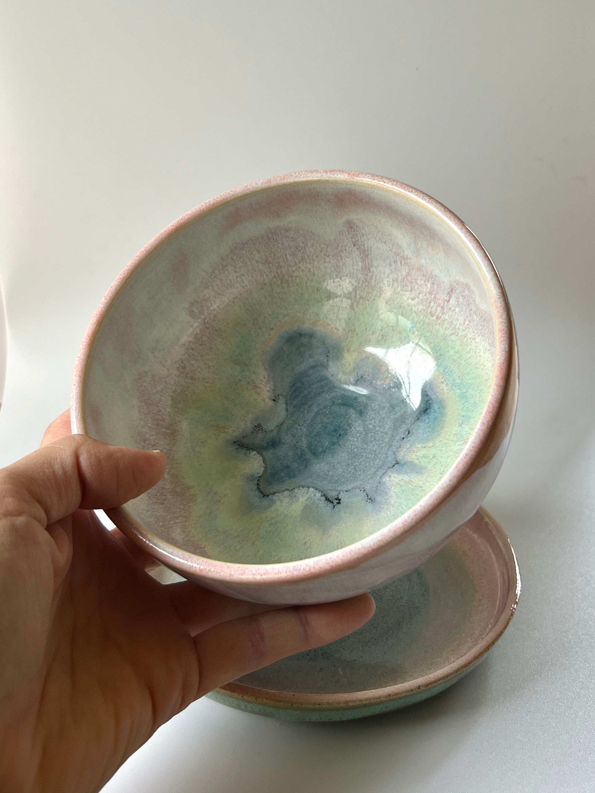Hidden Moon Bowl & Plate Set
