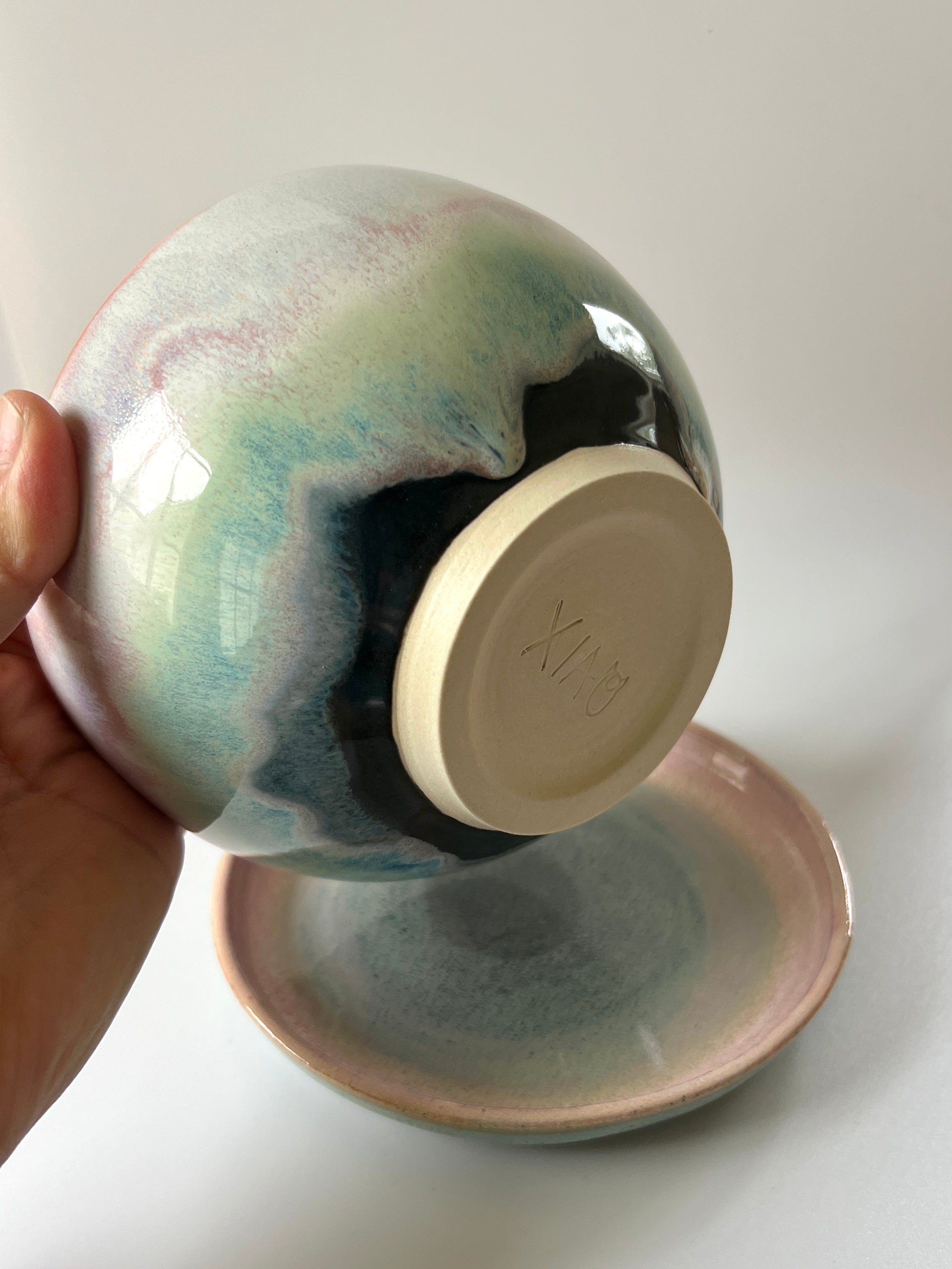 Hidden Moon Bowl & Plate Set