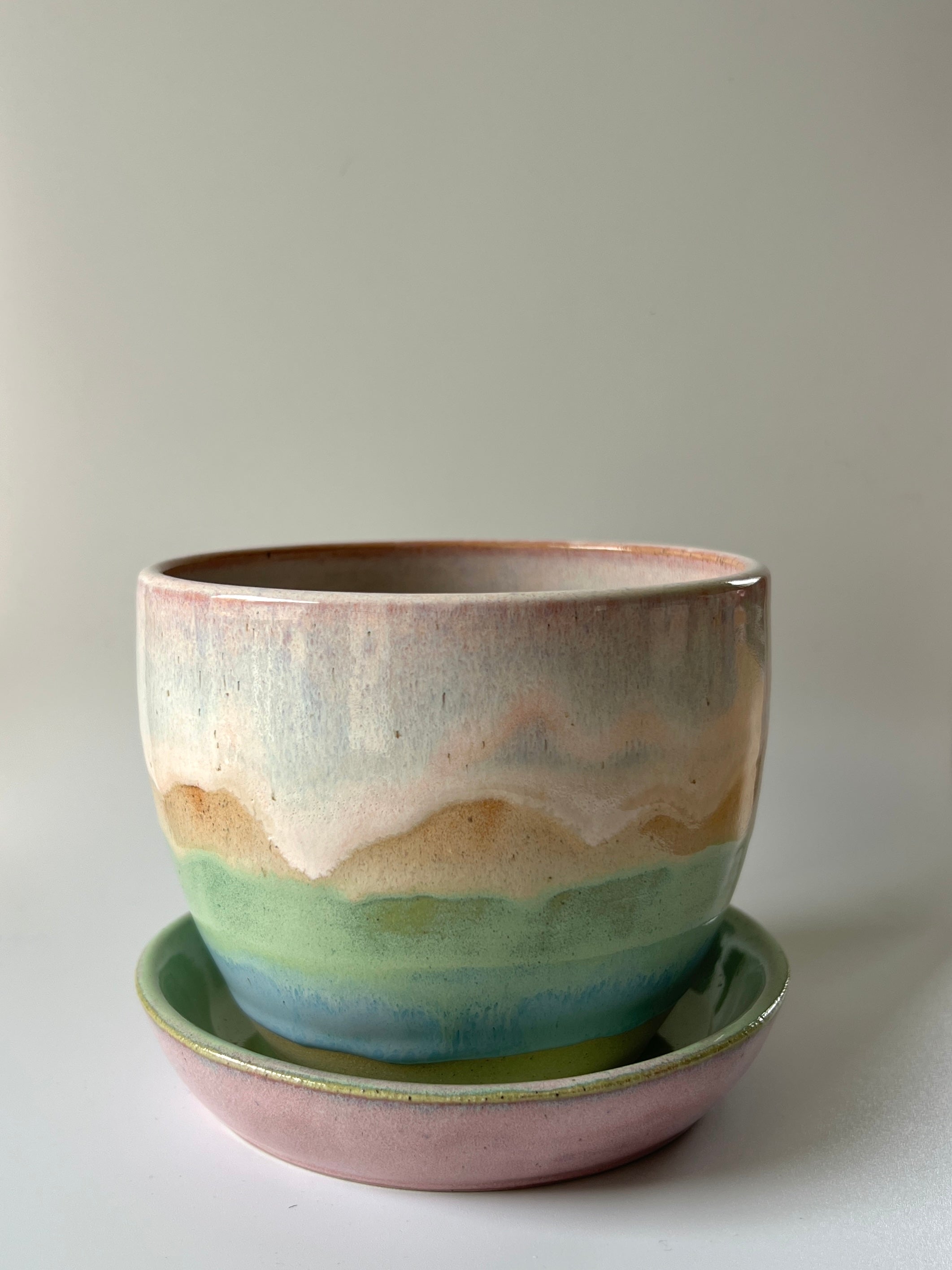 Coastal Meadow Planter & Catch Plate Set