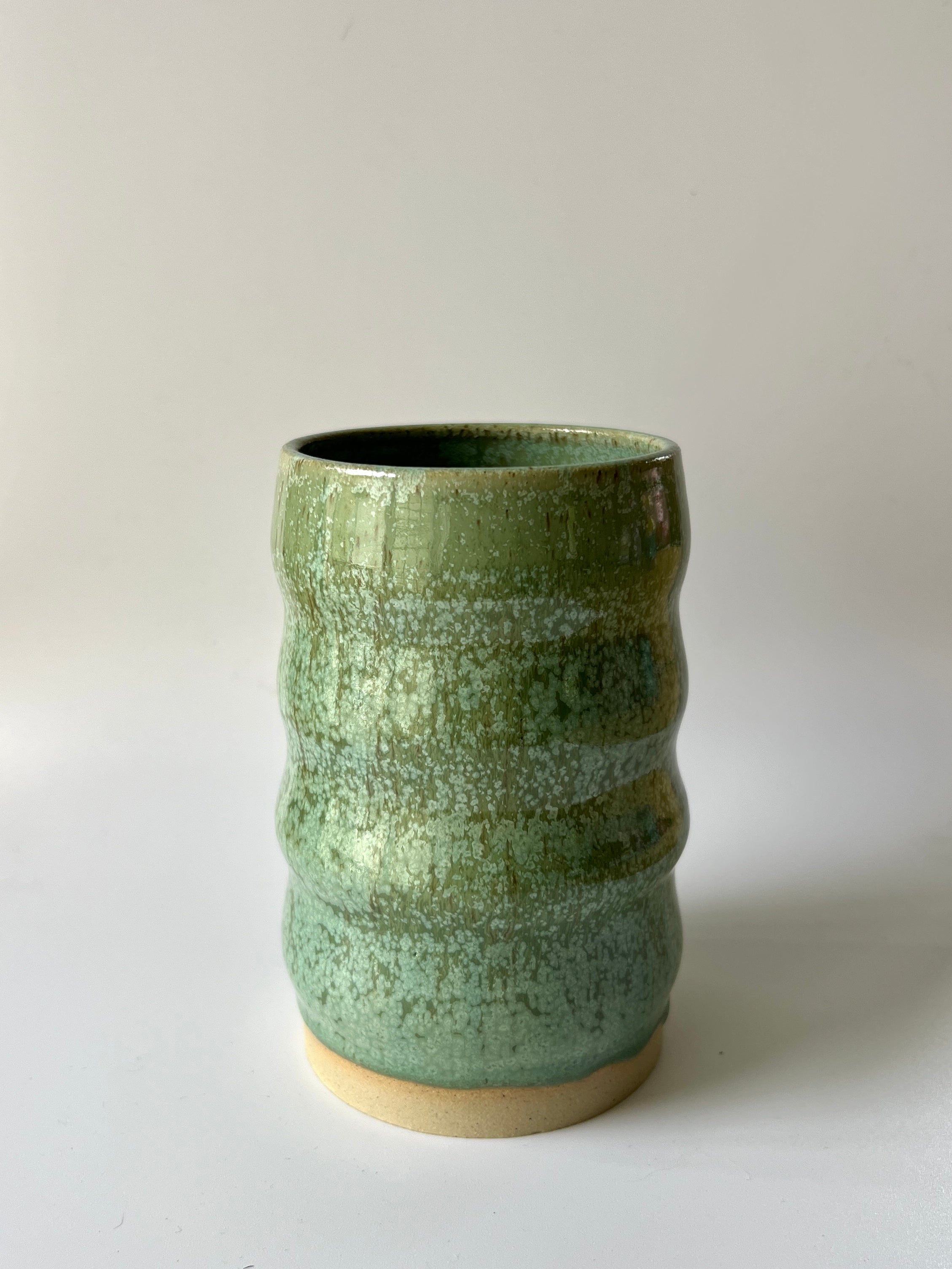 Seafoam Ripple Bud Vase