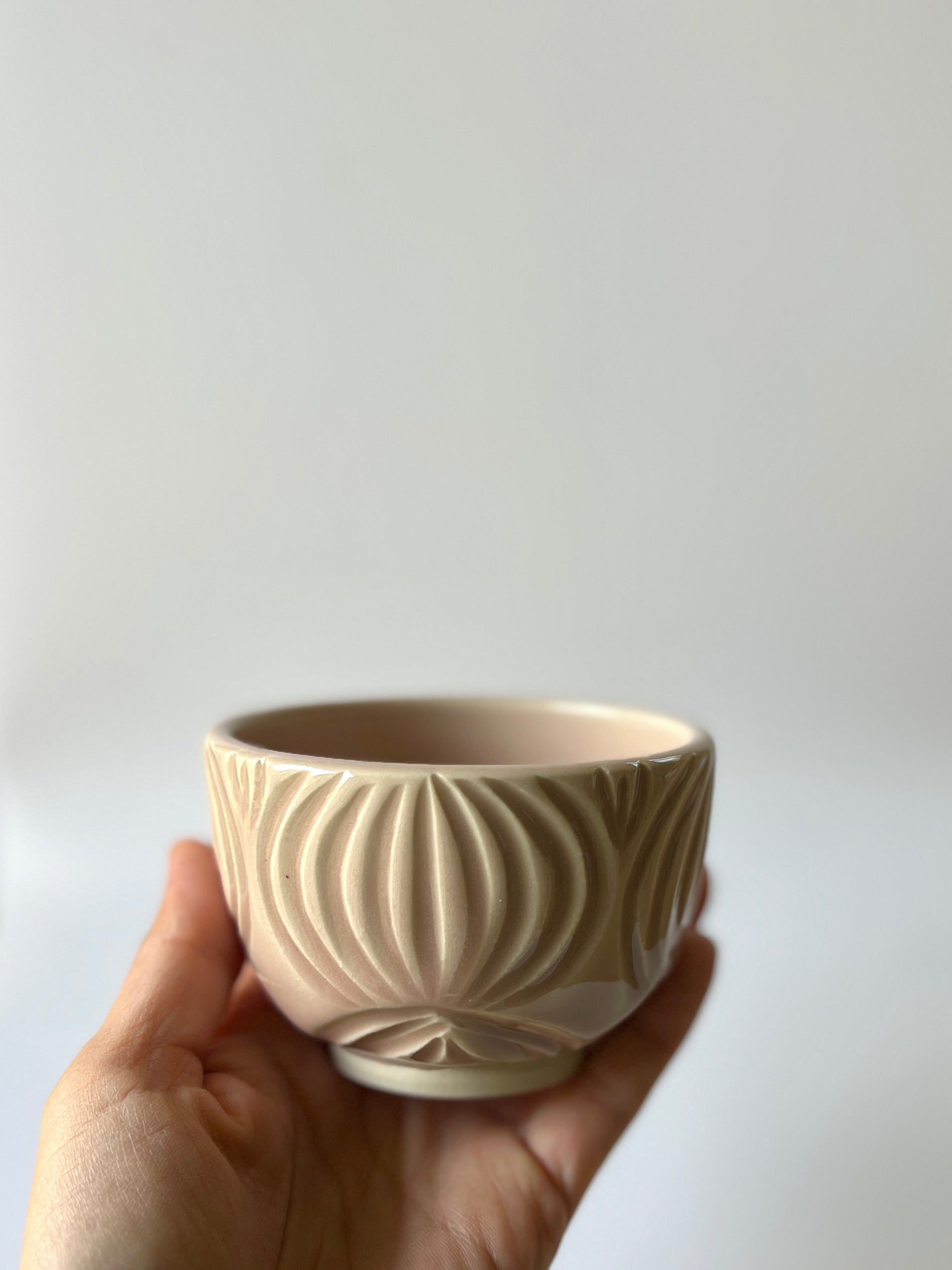 Blossom Carved Tea Cup